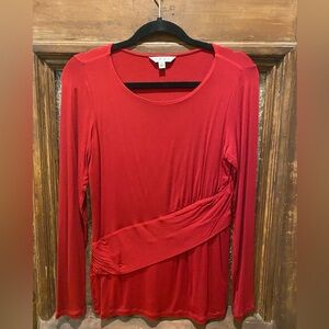 CAbi Red Long Sleeve Top! Excellent condition!